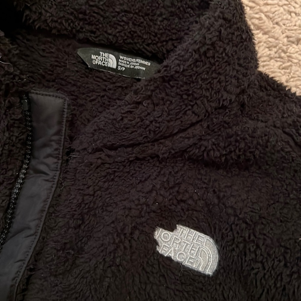 Fuzzy North Face jacket